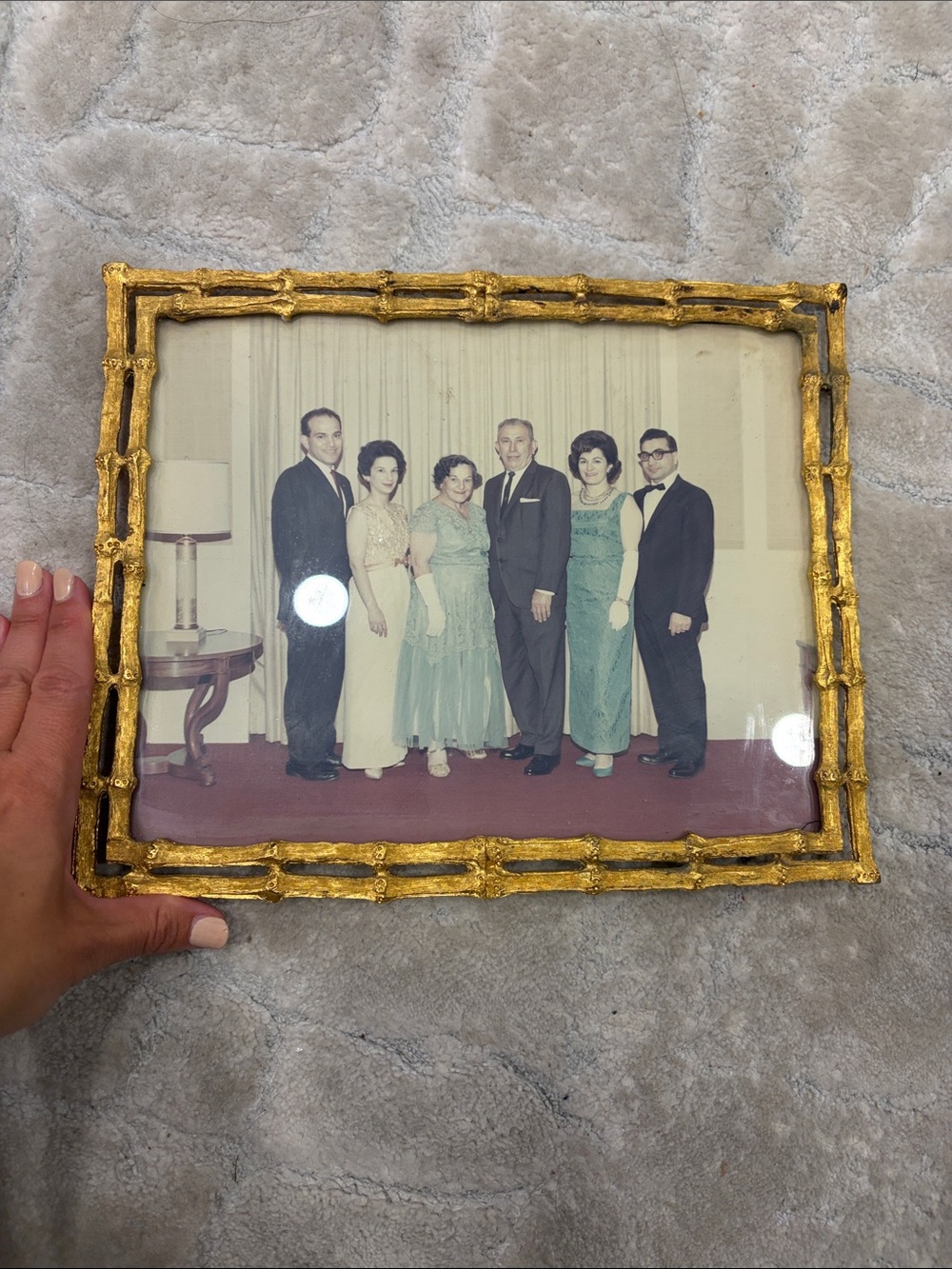 Vintage Gold Bamboo-Style Decorative Picture Frame - Elegant Home Accent